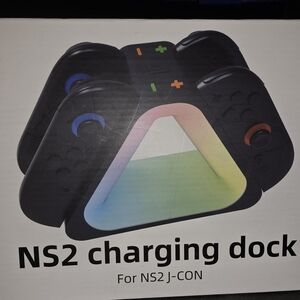 NS2 Charging Dock with RGB Triangle Accent - Black